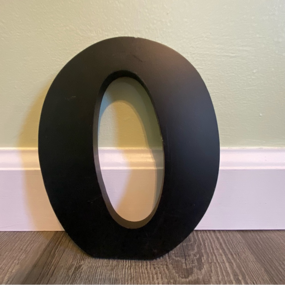 Wooden “O” in Black 5inx7in